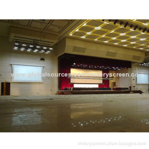 150-inch/16:9 Tab-tensioned Screen with AOK Tubular Motor, Elegant Appearance